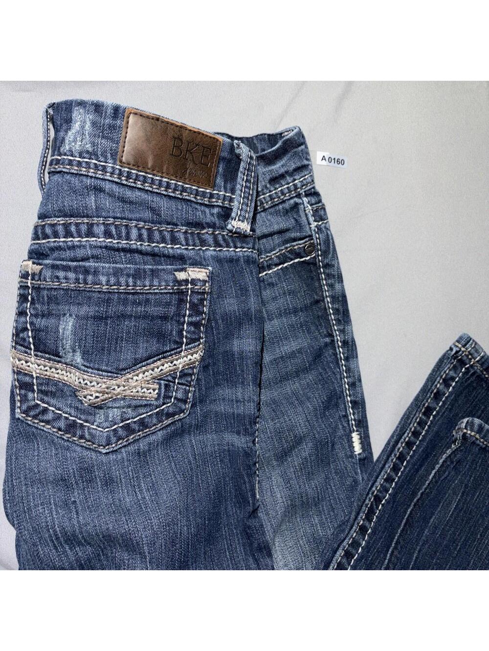 Buckle BKE Stella Bootcut Jeans Womens 27R  Low Rise GOLD THEEAD $69.95 MSRP